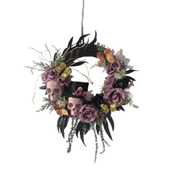 55cm Hanging Pink Wreath