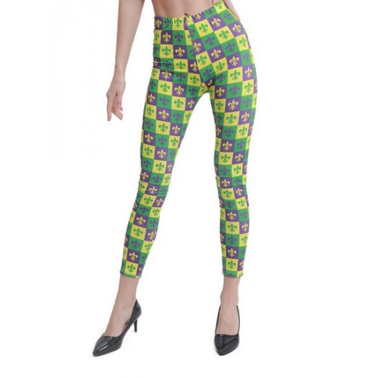 Mardi Gras Leggings - L/XL