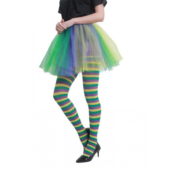 Mardi Gras Checkered Leggings - L/XL Mardi Gras Checkered Leggings - L/XL