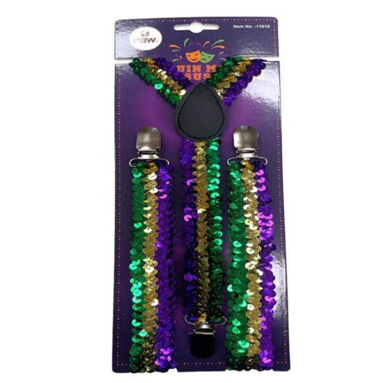 Mardi Gras Sequin Suspenders Mardi Gras Sequin Suspenders