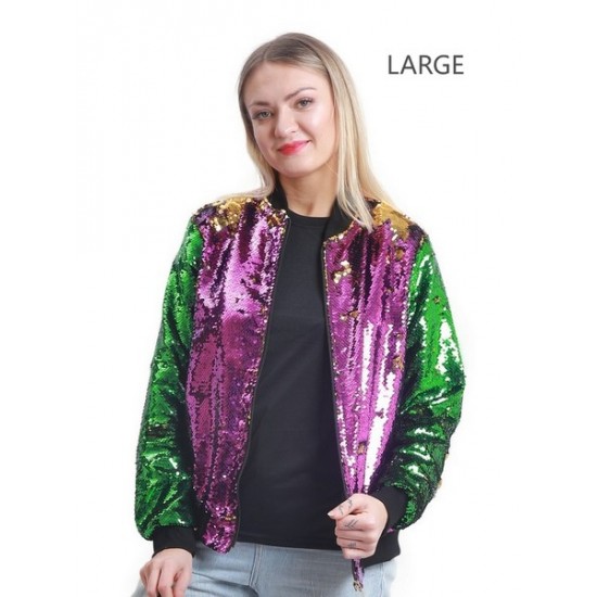 Mardi Gras Sequin Jacket - Large
