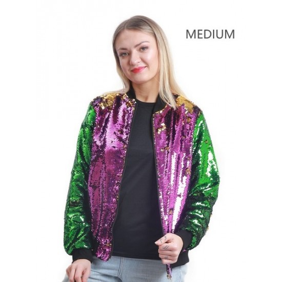 Mardi Gras Sequin Jacket - Medium