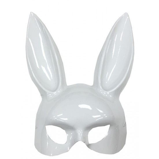 Glossy White Bunny Mask Glossy White Bunny Mask