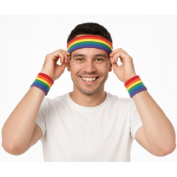 Rainbow Sweatband Set Rainbow Sweatband Set
