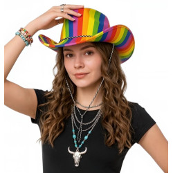 Rainbow Cowboy Hat