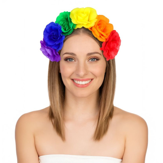 Rainbow Flower Headband
