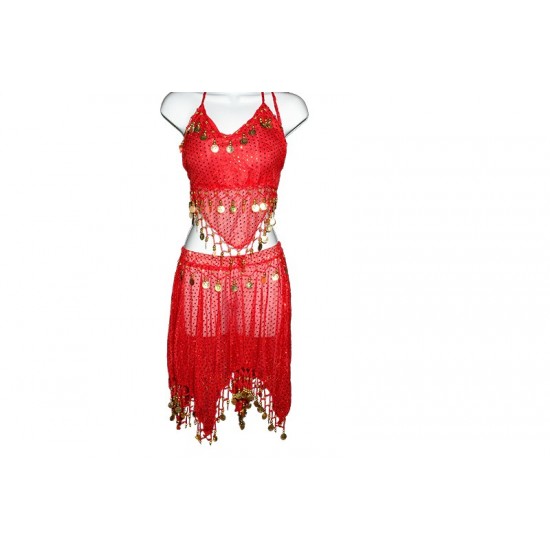 Red Belly Dancing Set