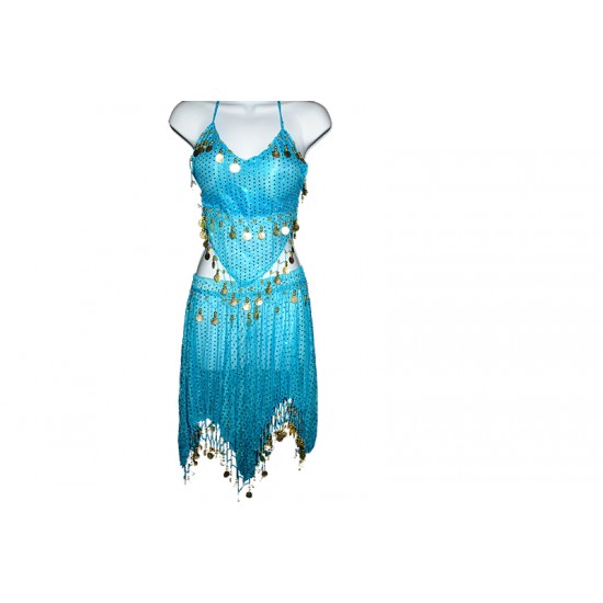 Sky Blue Belly Dancing Set