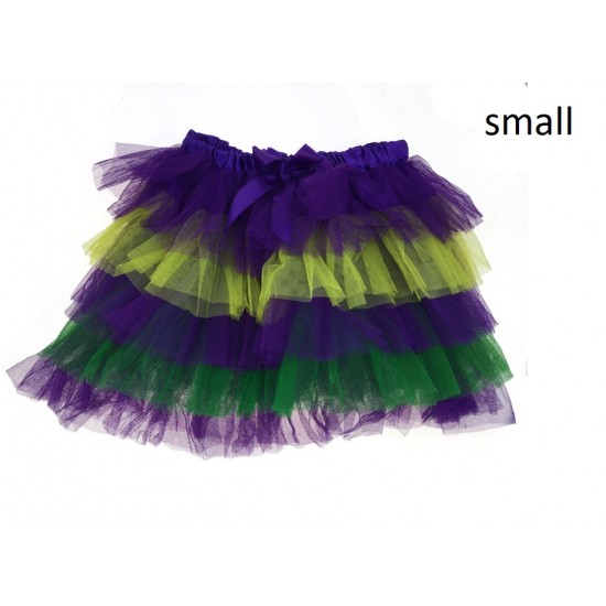 Layered Mardi Gras Tutu Skirt - Small