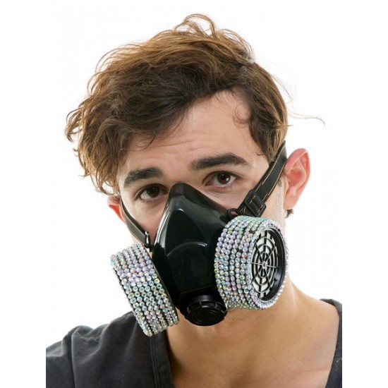 Rhinestone Gas Mask Rhinestone Gas Mask