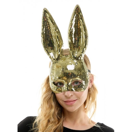 Gold Mirror Bunny Mask