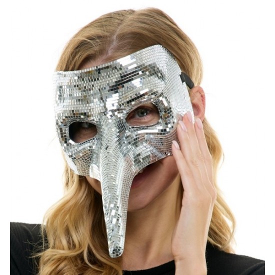 Silver Mirror Plague Doctor Mask Silver Mirror Plague Doctor Mask
