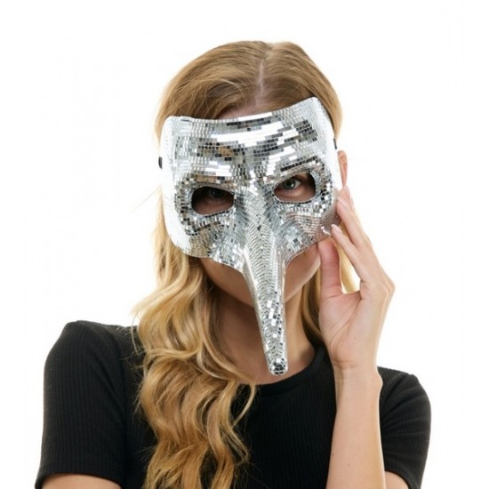 Silver Mirror Plague Doctor Mask Silver Mirror Plague Doctor Mask