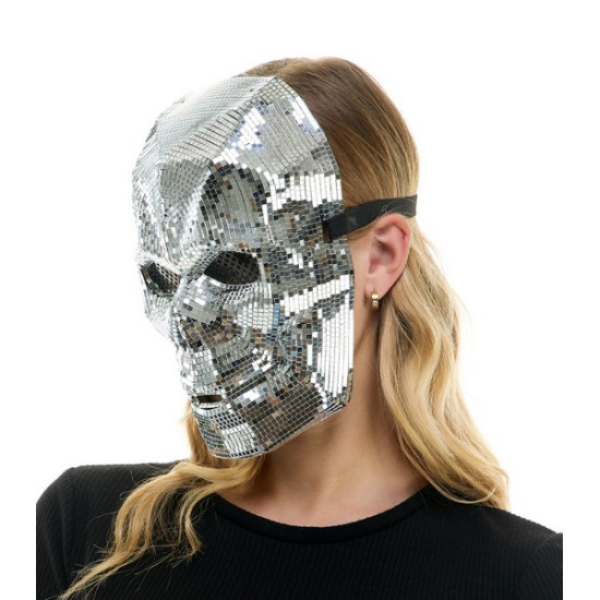 Silver Mirror Skull Mask