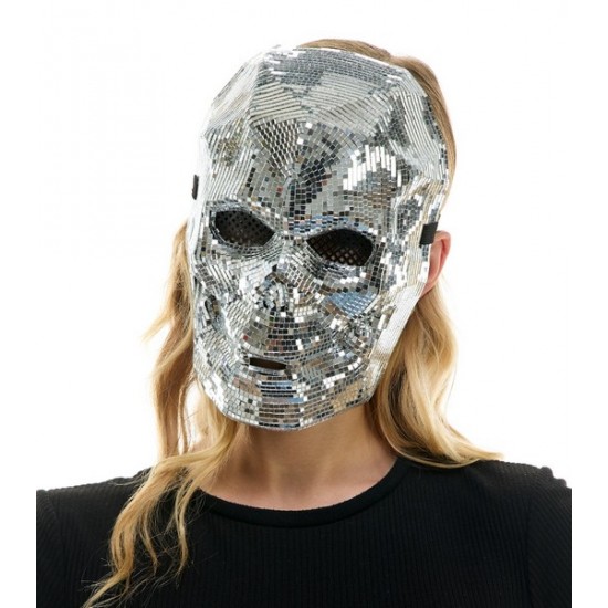 Silver Mirror Skull Mask