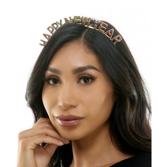 Rainbow NYE Rhinestone Headband Rainbow NYE Rhinestone Headband