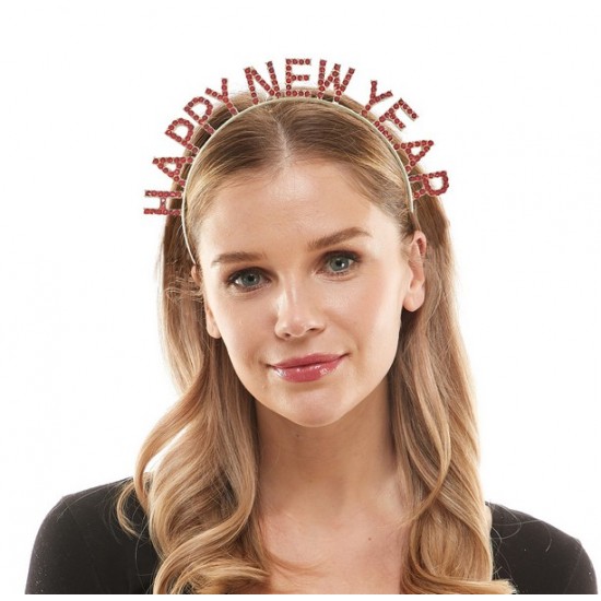 Red NYE Rhinestone Headband