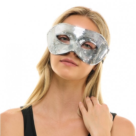 Silver Mirror Half Mask