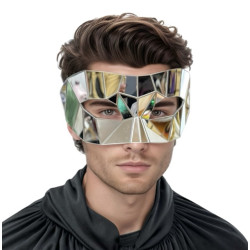 Silver Poly Mirror Mask