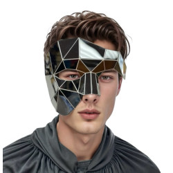 Black Poly Mirror Phantom Mask