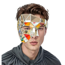 Silver Poly Mirror Phantom Mask