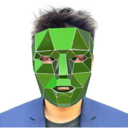 Polygon Green Mirror Mask