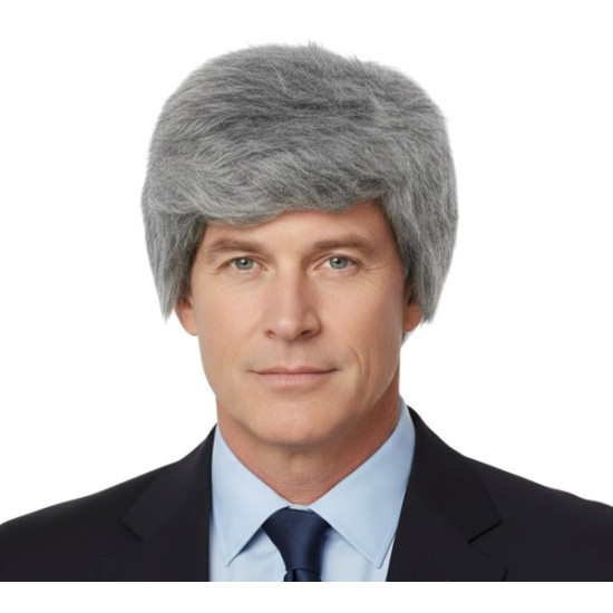 Mens Short Gray Wig