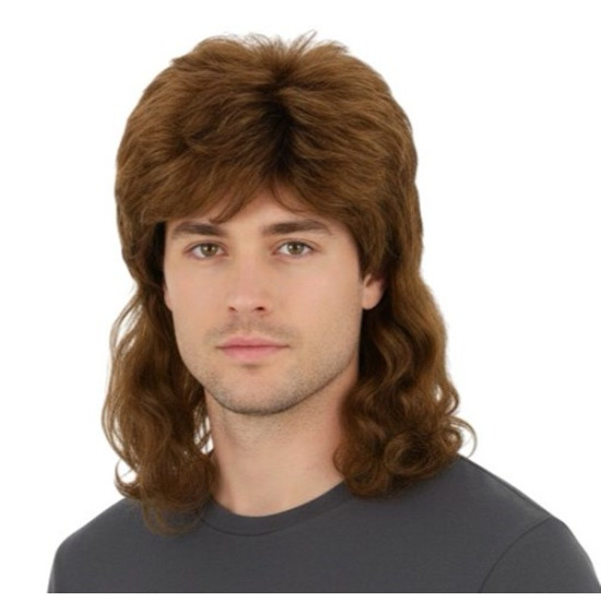 Brown Mullet Wig