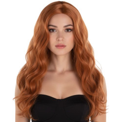 Long Wavy Copper Red Wig