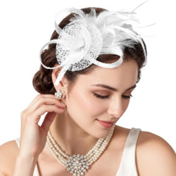 White Fascinator