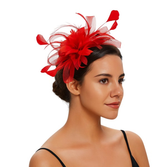 Red Fascinator