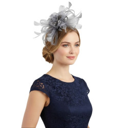 Grey Fascinator