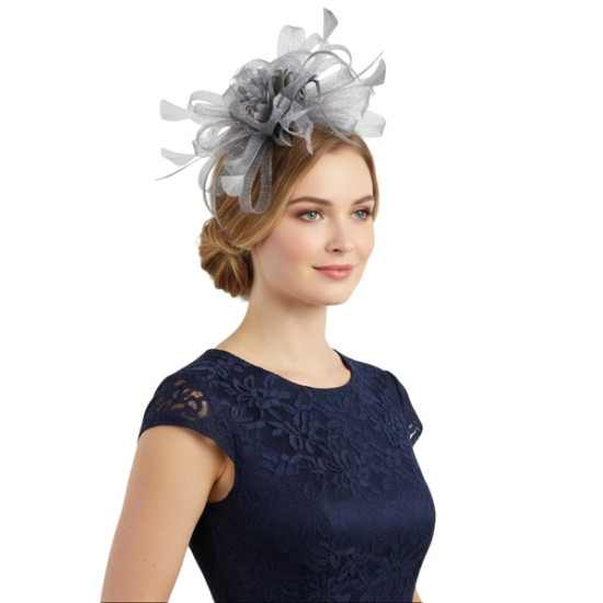 Grey Fascinator