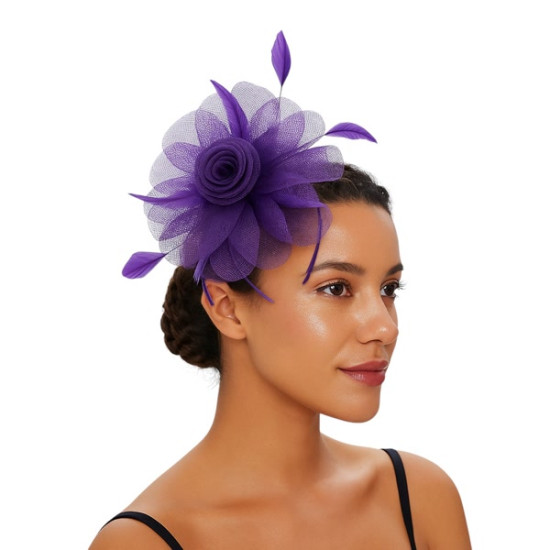 Purple Fascinator