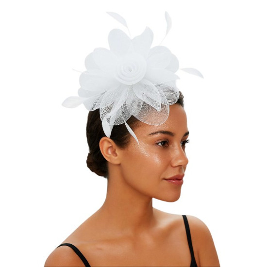 White Fascinator
