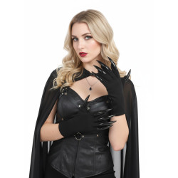 Black Short Gloves with Black