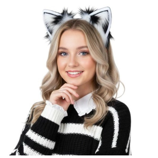 Black Furry  Ears