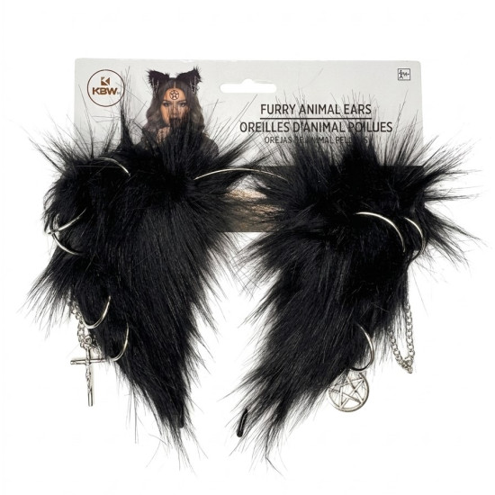 Black Furry  Ears