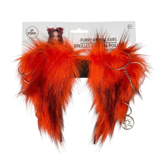 Orange Furry  Ears