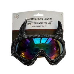 Black Rhinestone Devil Goggles