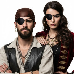 Pirate Eye Patch with Earring