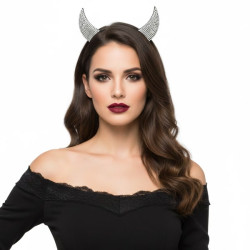 Rhinestone Devil Horns Headban