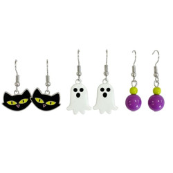 Halloween Earrings, 3 pairs
