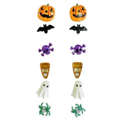 Mini Earrings, 6 pairs