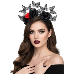 Gothic Floral Butterflies Headband