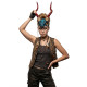 Voodoo Skull Headpiece with Red Horns
