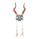 Voodoo Skull Headpiece with Red Horns