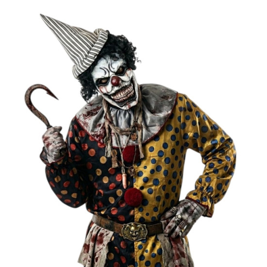 Evil Carnival Clown Mask with Hat