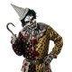 Evil Carnival Clown Mask with Hat