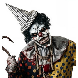 Evil Carnival Clown Mask with Hat